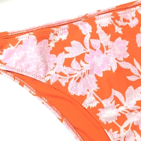 FOREVER 21 CINNAMON LAVENDER FLORAL HIGH-CUT BIKINI SWIMSUIT BOTTOM SIZE XL NWT - Picture 2 of 5